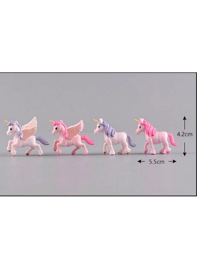 Chocozone Pack Of 4 Cute Unicorn Miniatures Garden Decoration Gifts For Kids & Girlfriend - Image 3