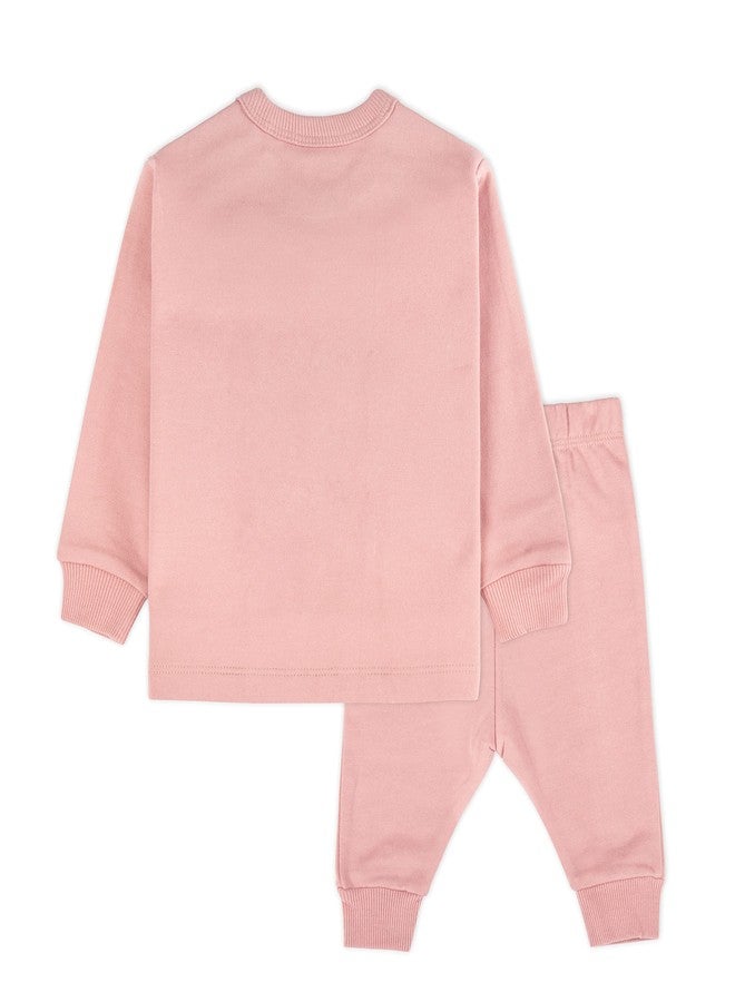 ARIEL Cotton Fleece Clothing Printed Pajama Sets For Boys & Girls - Unisex Winter Clothing Sets Full Sleeve T-Shirt & Pant, 18-24 Months, Multicolor - Image 2