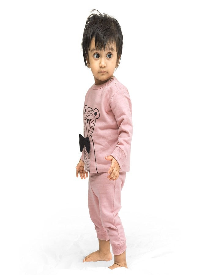 ARIEL Cotton Fleece Clothing Printed Pajama Sets For Boys & Girls - Unisex Winter Clothing Sets Full Sleeve T-Shirt & Pant, 18-24 Months, Multicolor - Image 5