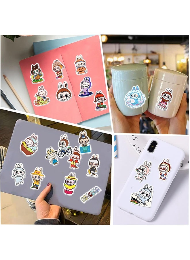 50 Pcs Labubu Cartoon Stickers for Teen Water Bottle, Cool Terror Labubu, Waterproof, Vinyl Decal for Kids Adult Girl Laptop, Skateboard, Phone, Guitar, Travel, Case, Bike Decoration - Image 3