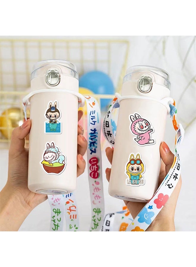 50 Pcs Labubu Cartoon Stickers for Teen Water Bottle, Cool Terror Labubu, Waterproof, Vinyl Decal for Kids Adult Girl Laptop, Skateboard, Phone, Guitar, Travel, Case, Bike Decoration - Image 2
