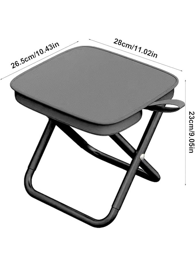 Mixen MIXEN Mini Portable Folding Stool Mini Camp StoolCompact Foldable Step Stool for Camping Outdoor Folding Chair for Camping FishingTravelHikingGardenBeach Black  - Image 3