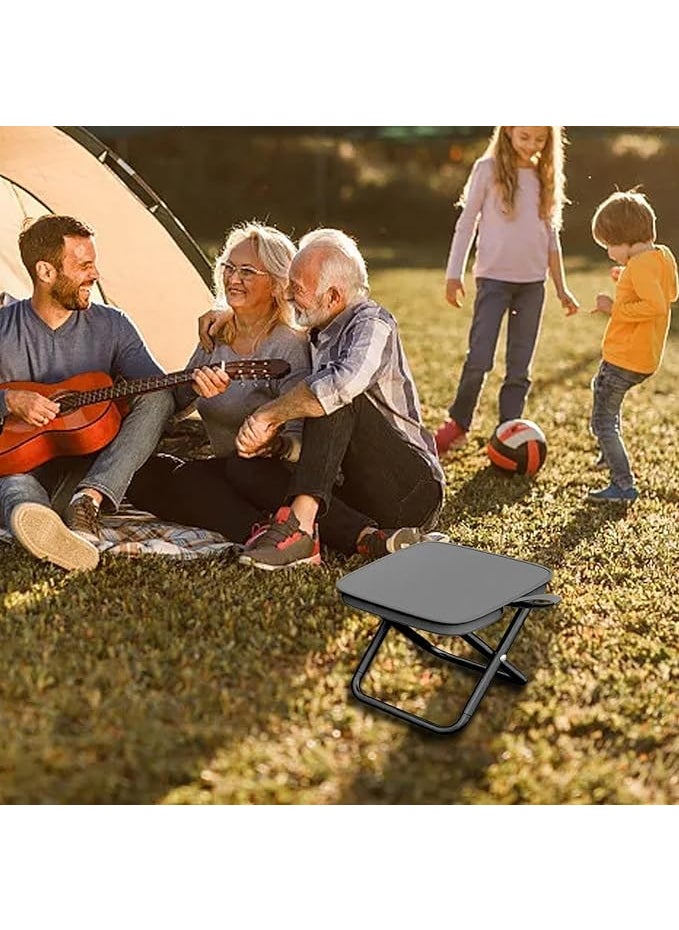 Mixen MIXEN Mini Portable Folding Stool Mini Camp StoolCompact Foldable Step Stool for Camping Outdoor Folding Chair for Camping FishingTravelHikingGardenBeach Black  - Image 4