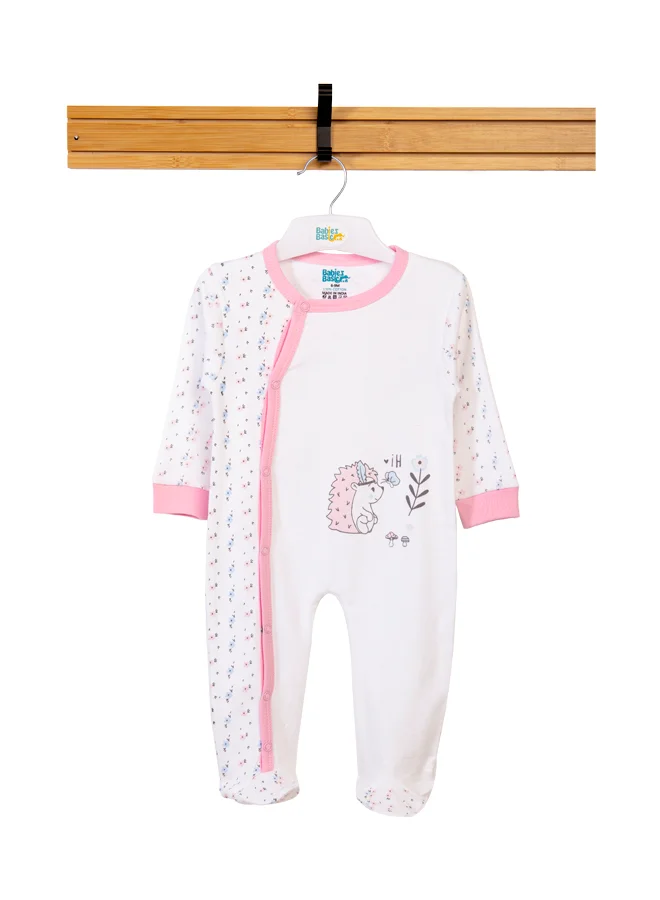 Babies Basic 100% Cotton Printed Long Sleeves Jumpsuit/Romper/Sleepsuit For Babies