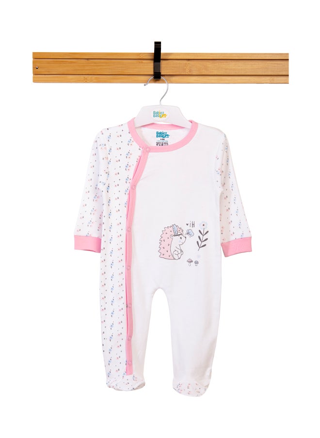 Babies Basic 100% Cotton Printed Long Sleeves Jumpsuit/Romper/Sleepsuit For Babies  - Image 1