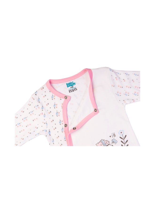 Babies Basic 100% Cotton Printed Long Sleeves Jumpsuit/Romper/Sleepsuit For Babies  - Image 5