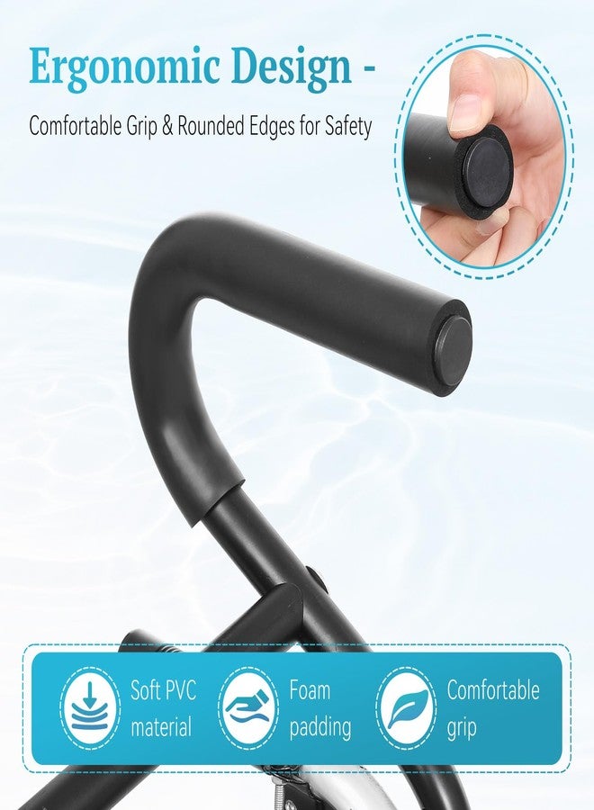 JFMkaer Wheelchair Handle Extender (500lbs Weight Capacity), Curved Handle/Ergonomic Design, Adjustable Wheel Chair Accessories, for Wheelchair, Rallator & Stroller - Image 2
