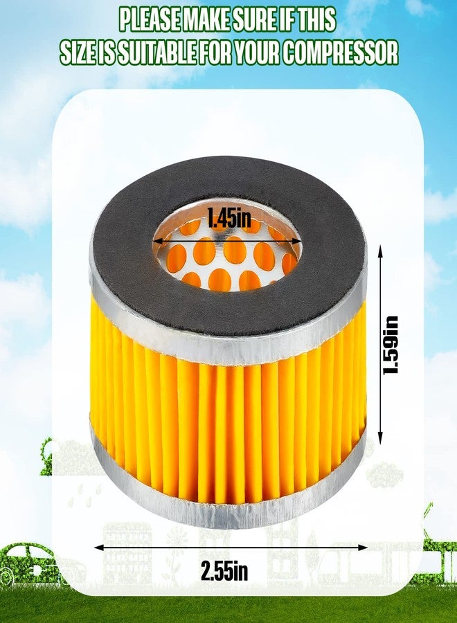 Vesici 8 Pcs Air Compressor Replacement Filter Elements 2.6 x 1.6 Inch Piston Type Air Compressor Intake Paper Filter Elements - Image 2