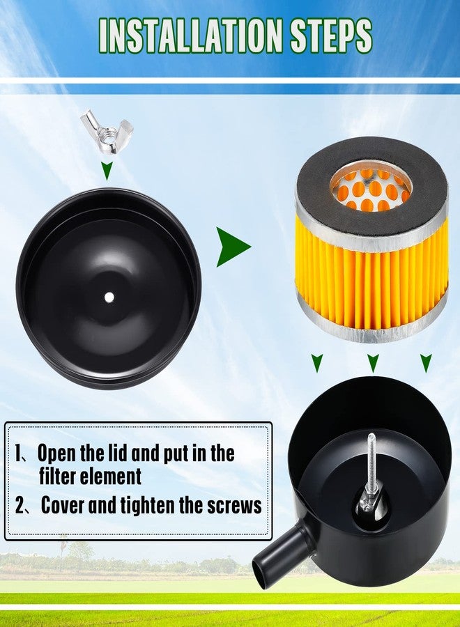 Vesici 8 Pcs Air Compressor Replacement Filter Elements 2.6 x 1.6 Inch Piston Type Air Compressor Intake Paper Filter Elements - Image 3