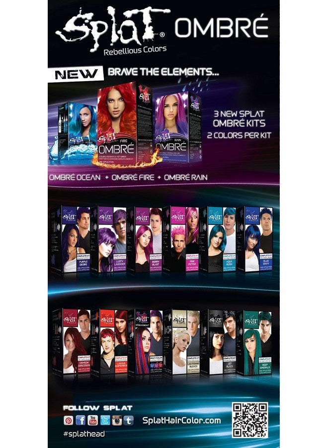SPLAT Rebellious Colors Hair Coloring Complete Kit Rain Ombre - Image 3