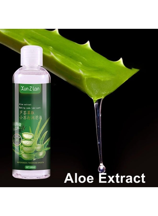 XUN Water Based Gel Lube, 200ML Safe Natural Aloe Gel Lubricant 