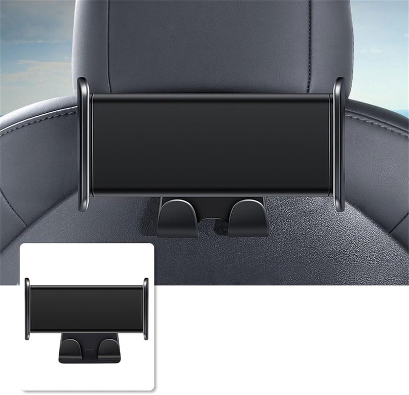 Back Seat Phone Holder with 2 Hooks Compatible for Car 3 / Y 360 Degree Rotate Stand Tablet Interior Accessories Cell Phones Holder for Walking Desk Bedside Video with Light Car - Image 2
