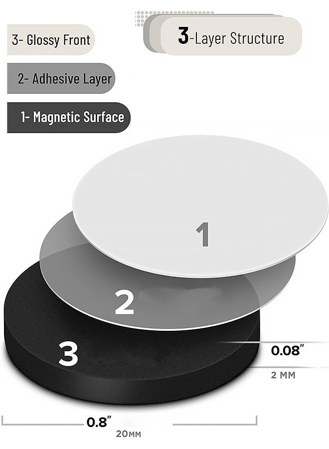 ١٠٠ قطعة من نقاط المغناطيس ذاتية اللصق، مغناطيس للأعمال اليدوية مع ظهر لاصق، شريط مغناطيسي، مغناطيس دائري، ملصقات للأعمال اليدوية - Image 2