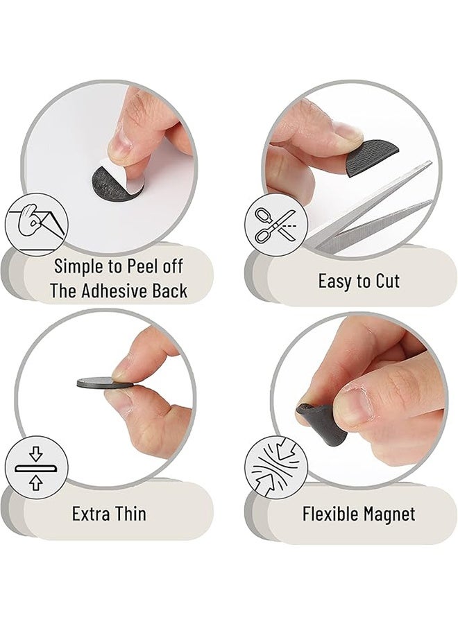 ١٠٠ قطعة من نقاط المغناطيس ذاتية اللصق، مغناطيس للأعمال اليدوية مع ظهر لاصق، شريط مغناطيسي، مغناطيس دائري، ملصقات للأعمال اليدوية - Image 3