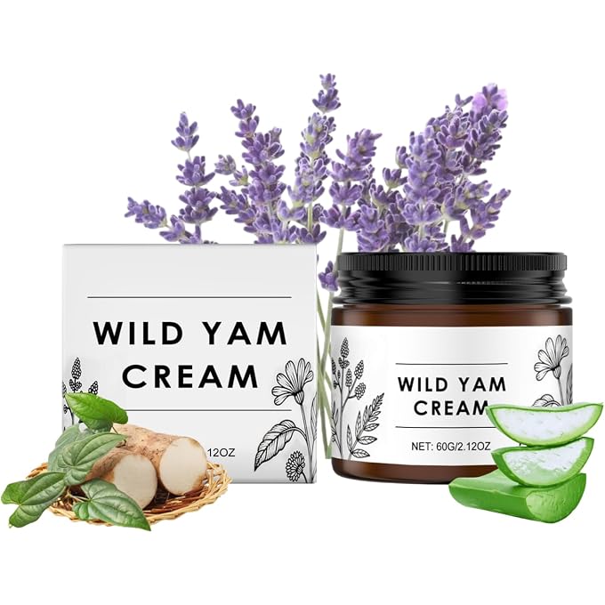 Grospe Wild Yam Cream 60ml, Wild Yam Body Cream with Vitamin E & Aloe Vera, Plant-Based Moisturiser with Lavender & Coconut Oil, Soothing Body Lotion for Women - Image 1