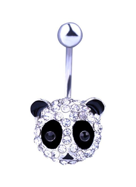 Diamond Studded Panda Designed Belly Ring