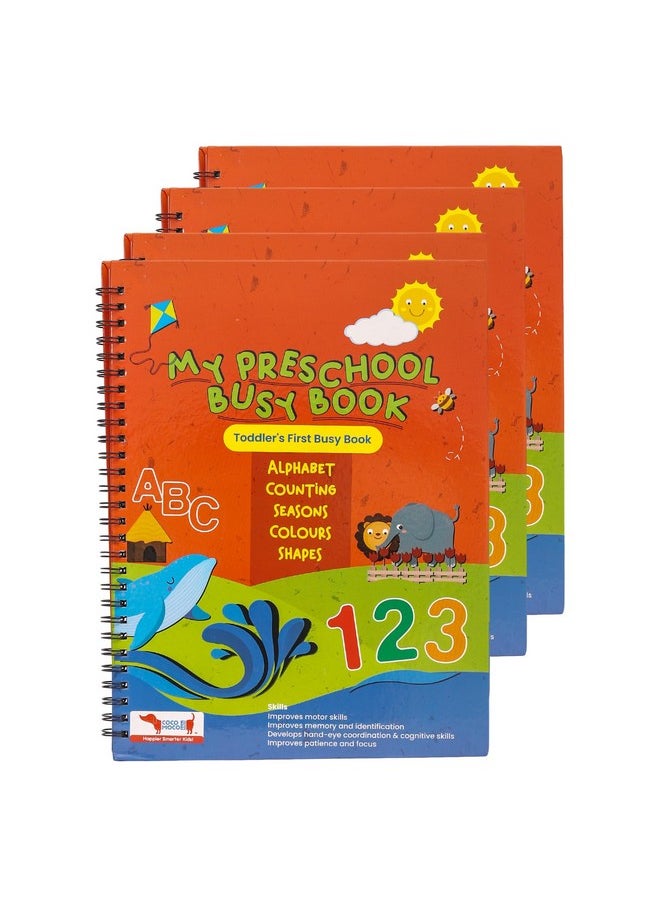 COCOMOCO KIDS CocoMoco Kids Montessori Busy Book for Toddlers - Quiet Book for Kids, Learning Toys for 2-5 Year olds, Preschool Birthday Return Gift for Kids (Pack of 15) 