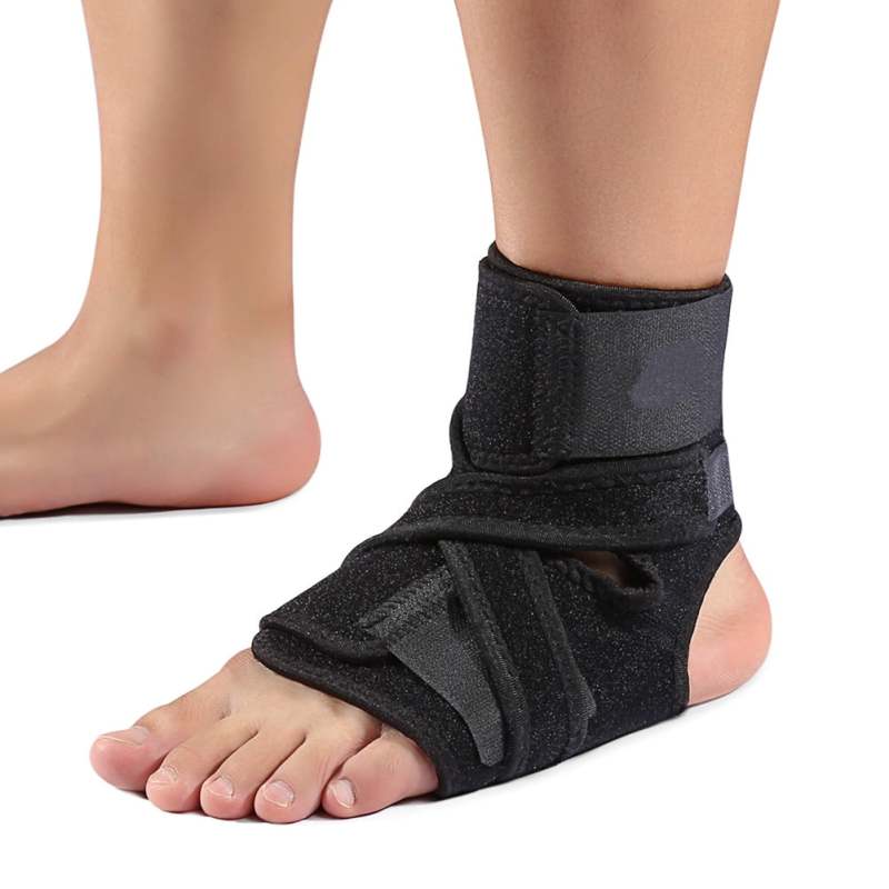 Foot Drop Brace Black Single Strap Pressurized Support Ankle Support Brace - Sports-specific Stability Compression Ankle Stabilizer for Athletic Sports Enthusiasts - Image 4