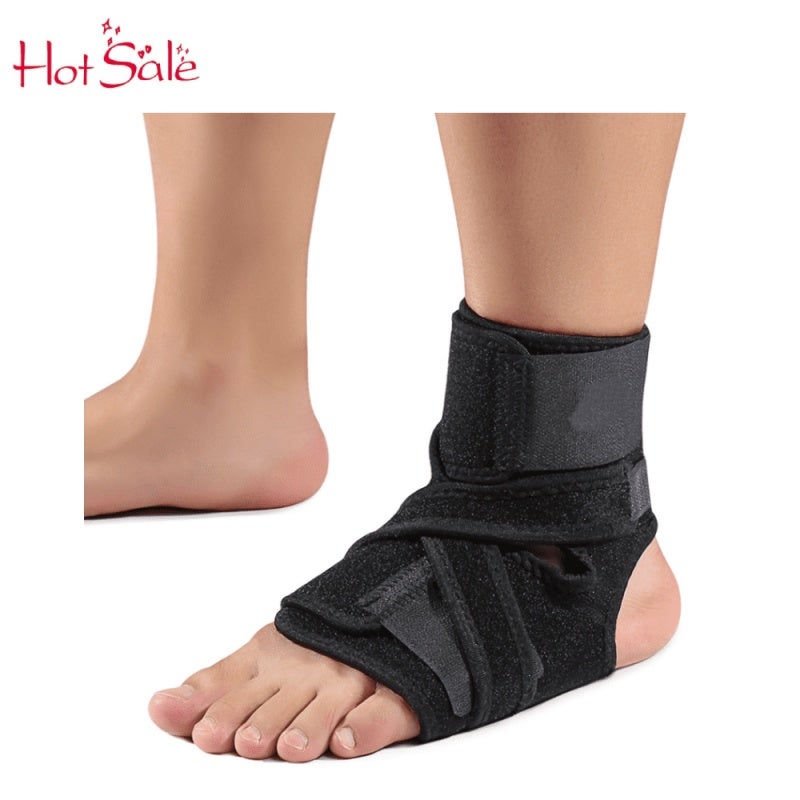 Foot Drop Brace Black Single Strap Pressurized Support Ankle Support Brace - Sports-specific Stability Compression Ankle Stabilizer for Athletic Sports Enthusiasts - Image 1