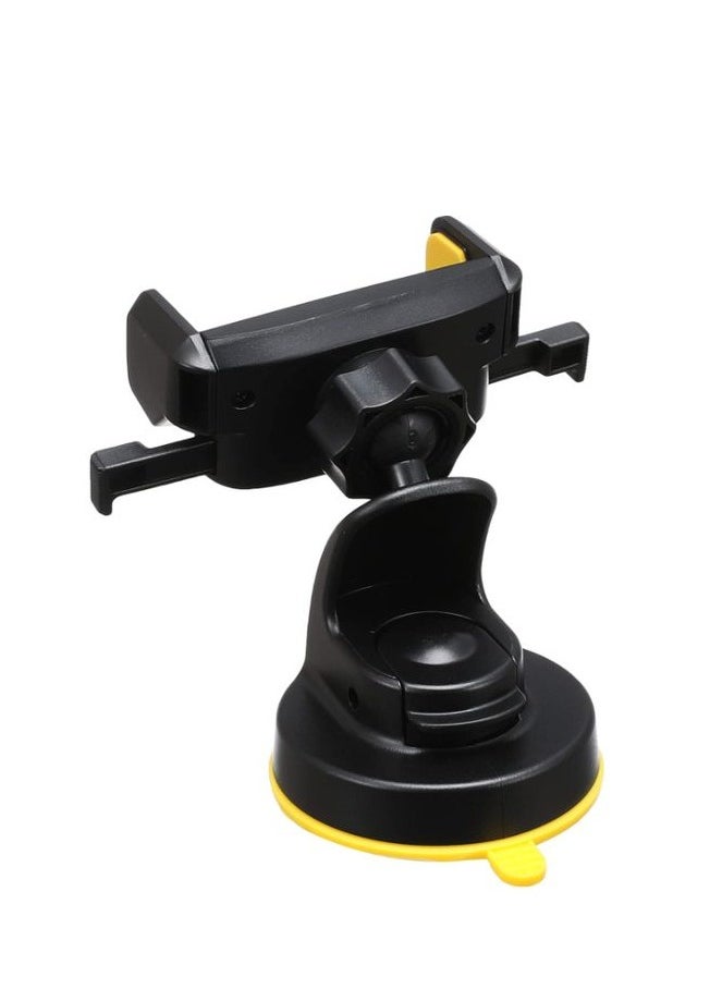 Earldom Earldom ET-EH44 Car Phone Holder – 360° Rotation – Dashboard & Windshield Mount– Secure & Firm Grip- Black/Yellow  - Image 3