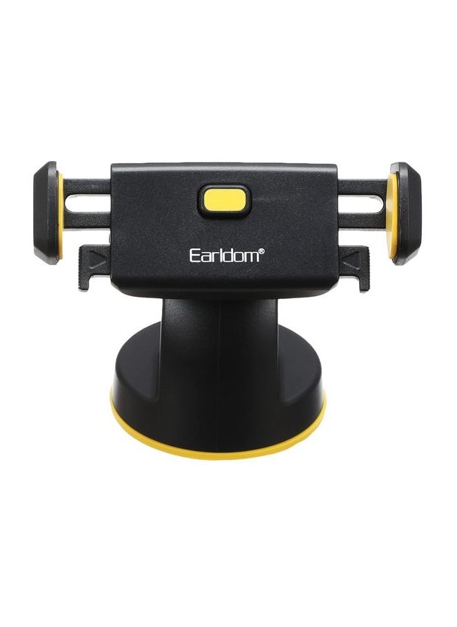 Earldom Earldom ET-EH44 Car Phone Holder – 360° Rotation – Dashboard & Windshield Mount– Secure & Firm Grip- Black/Yellow  - Image 4