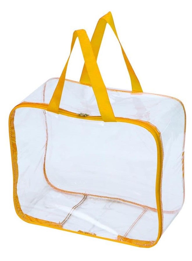 SSBC 1 Pack Nylon 30 L PVC Transparent Clothes Storage Bag for Saree Covers,Clothes, Lehenga, Blankets, Bedsheets, Toys, Docs|Wardrobe Organizer|Clear Storage Box Bag - Image 1