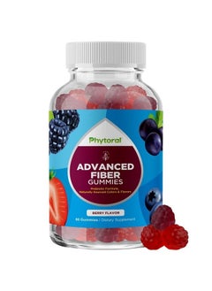 Phytoral Sugar Free Fiber Gummies for Adults - Tasty Prebiotic Fiber Supplement Gummies for Digestive Health and Immune Support - Fiber Gummies for Adults Sugar Free Vegan Kosher and Gluten Free - 60 Count  - Image 1