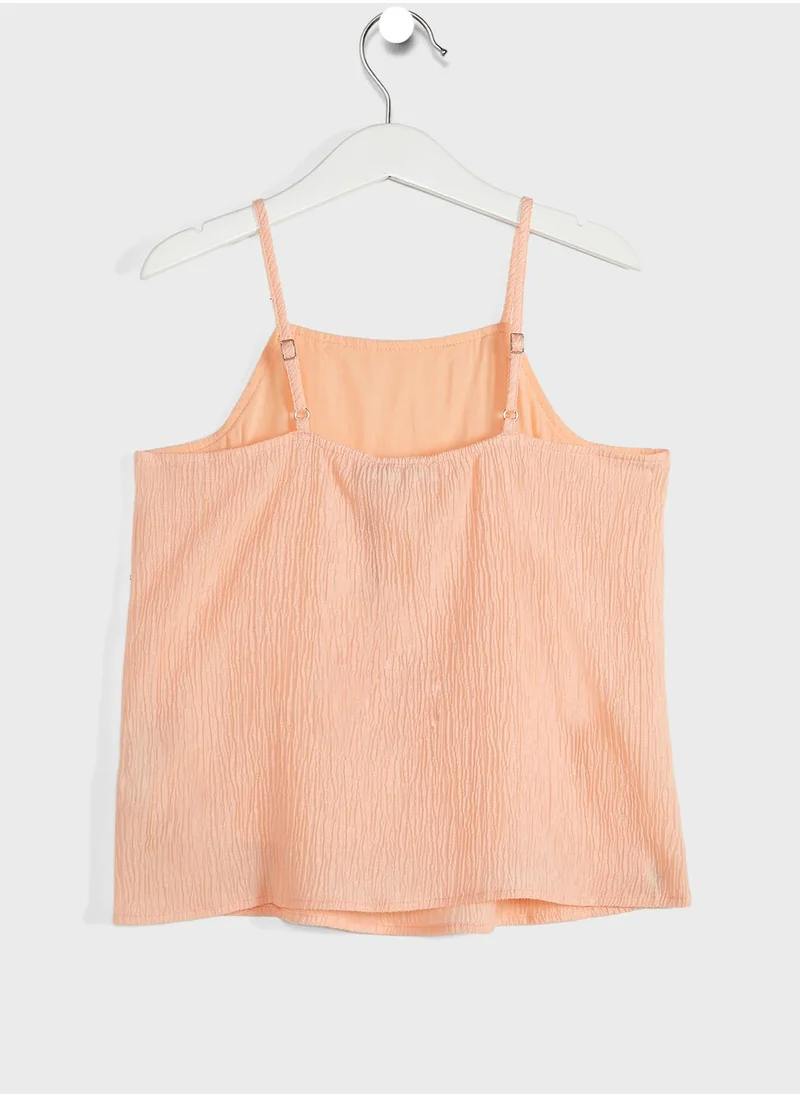 Calvin Klein Jeans Kids Crinkle Strap Top