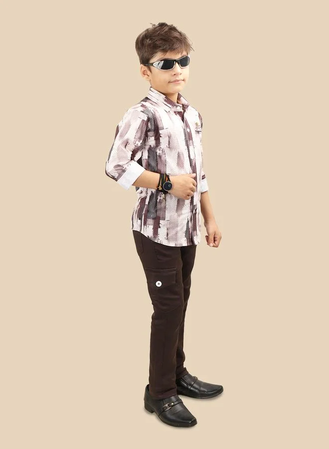 Ts Trends Ts Trends Printed Buttoned Shirt and Pant Set