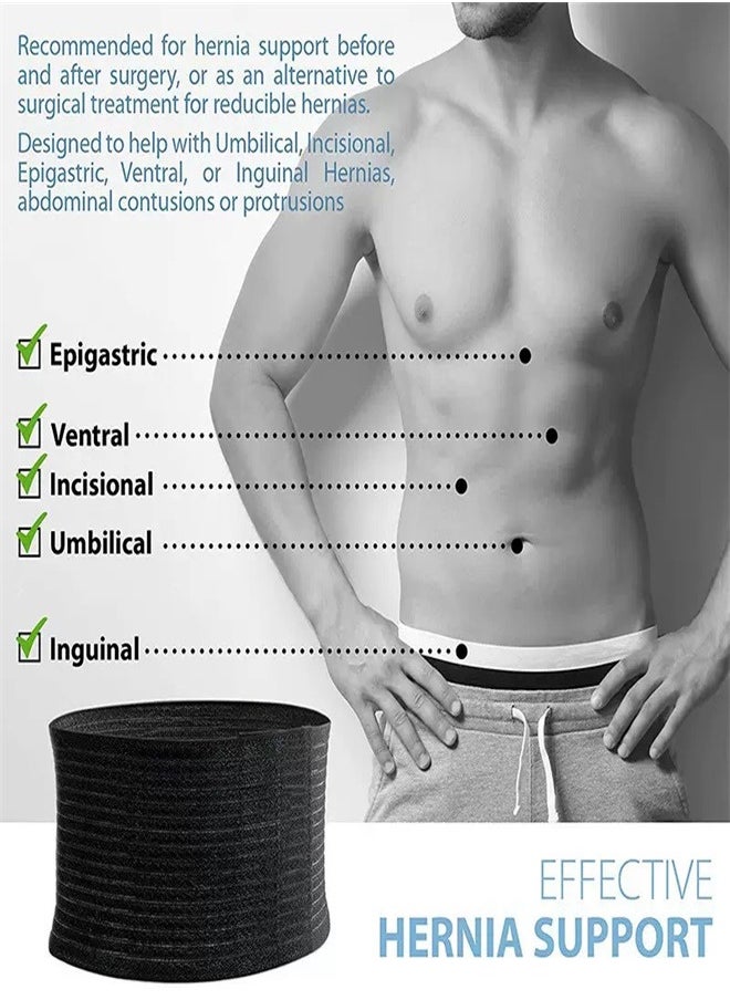 Generic - Umbilical Hernia Belt for Men and Women Abdominal Support Binder with Compression Pad Navel Ventral Epigastric Incisional and Belly Button Hernias Surgery Prevention Aid Large XXL - Image 1