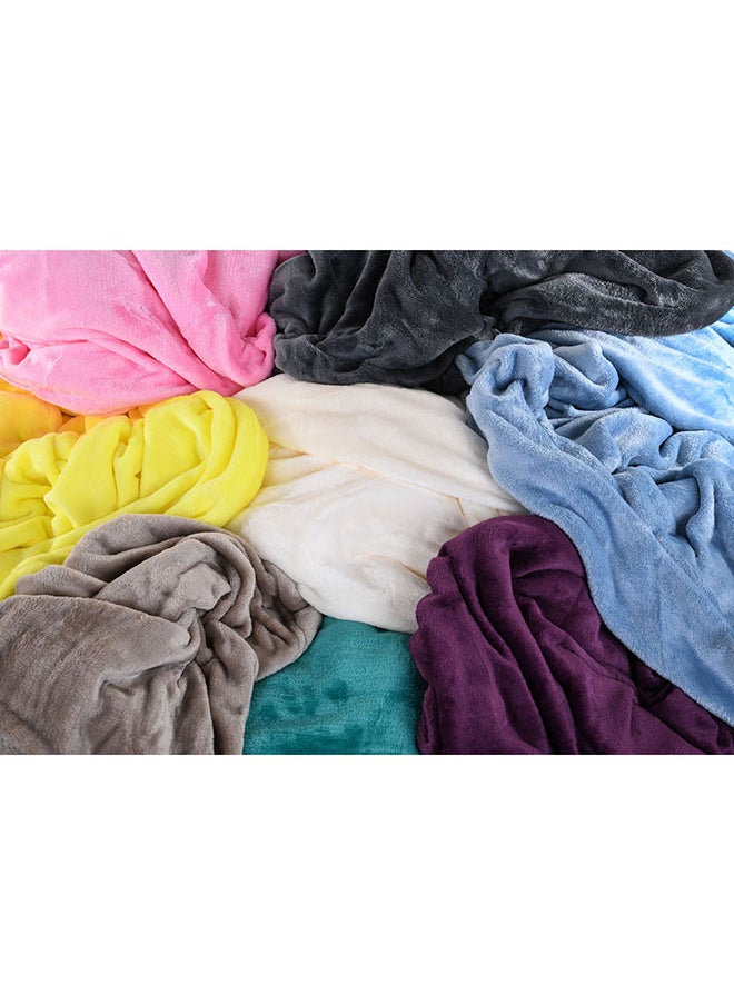 Mintra Lightweight Blanket 250 GSM Extra Soft Premium Microfiber Bed and Sofa Throw in Dark Grey - Size 220x220cm  - Image 3