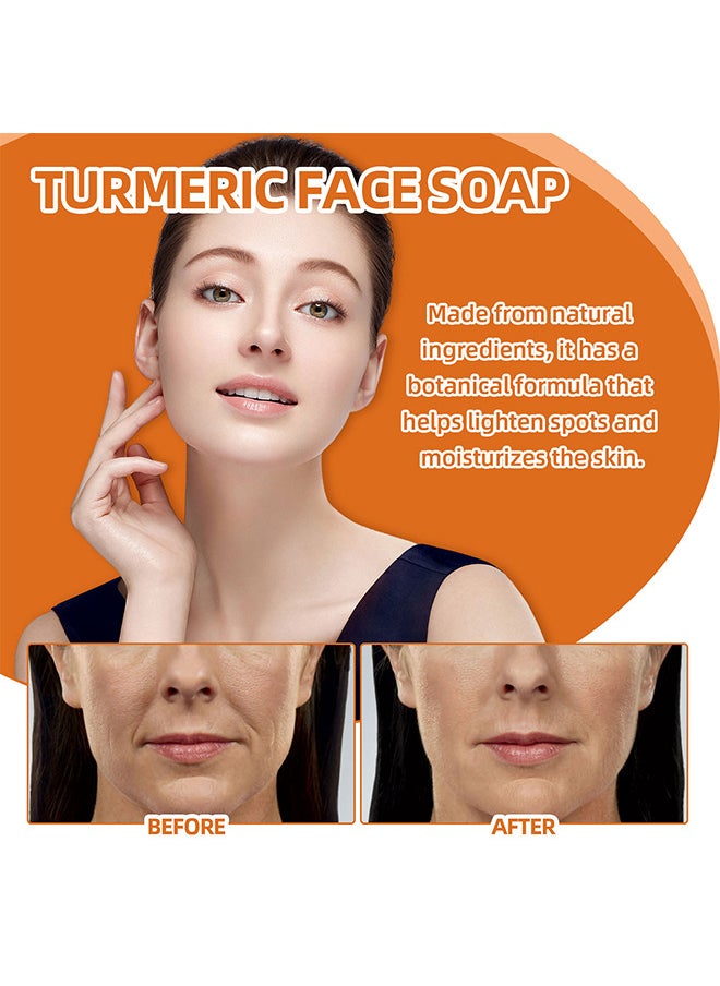 West&Month Turmeric Soap, Moisturizing Turmeric Soap For Face And Body, Soft And Smoother Skin Reduce Pigmentation, Multiple Parts Can Be Used 100G  - Image 5