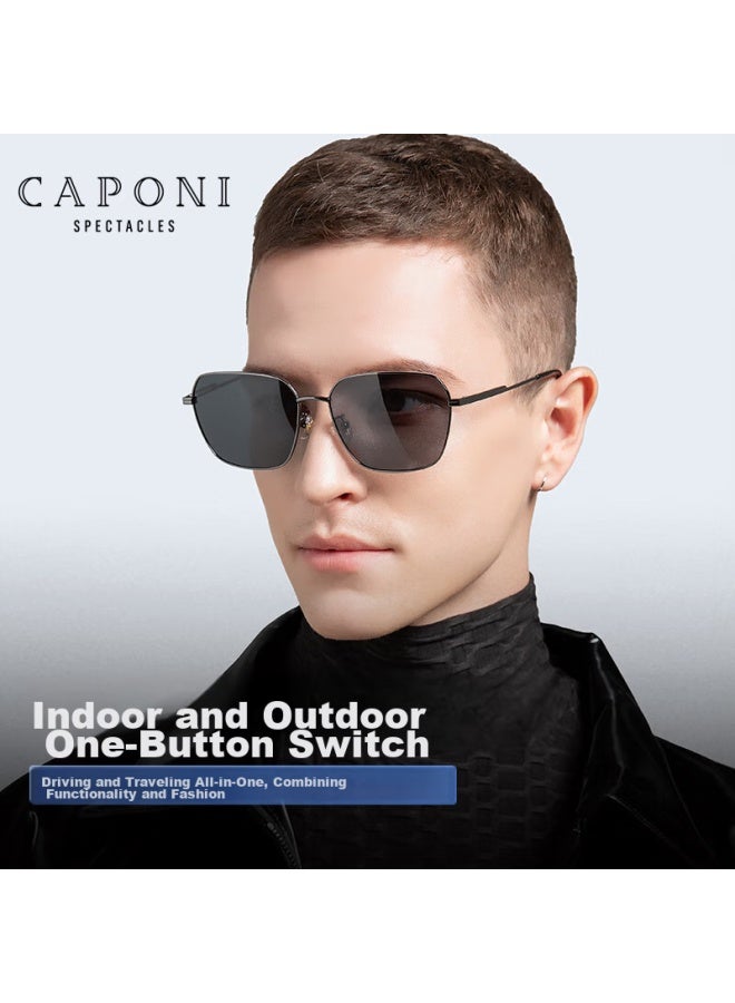 Caponi Photochromic Polarized Sungl For Men, Outdoor Driving Specific Night Vision Gl, Day And Night Dual-use Uv Protection - Image 2