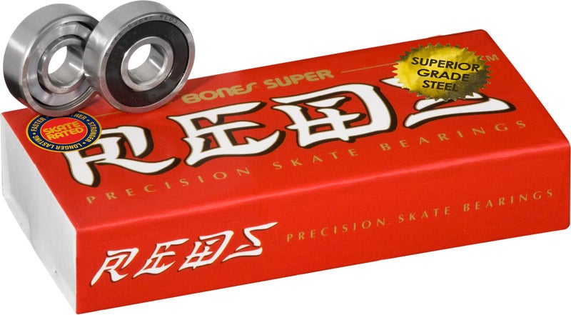 Bones Super Reds Bearings 8mm 16 Pack - Image 1