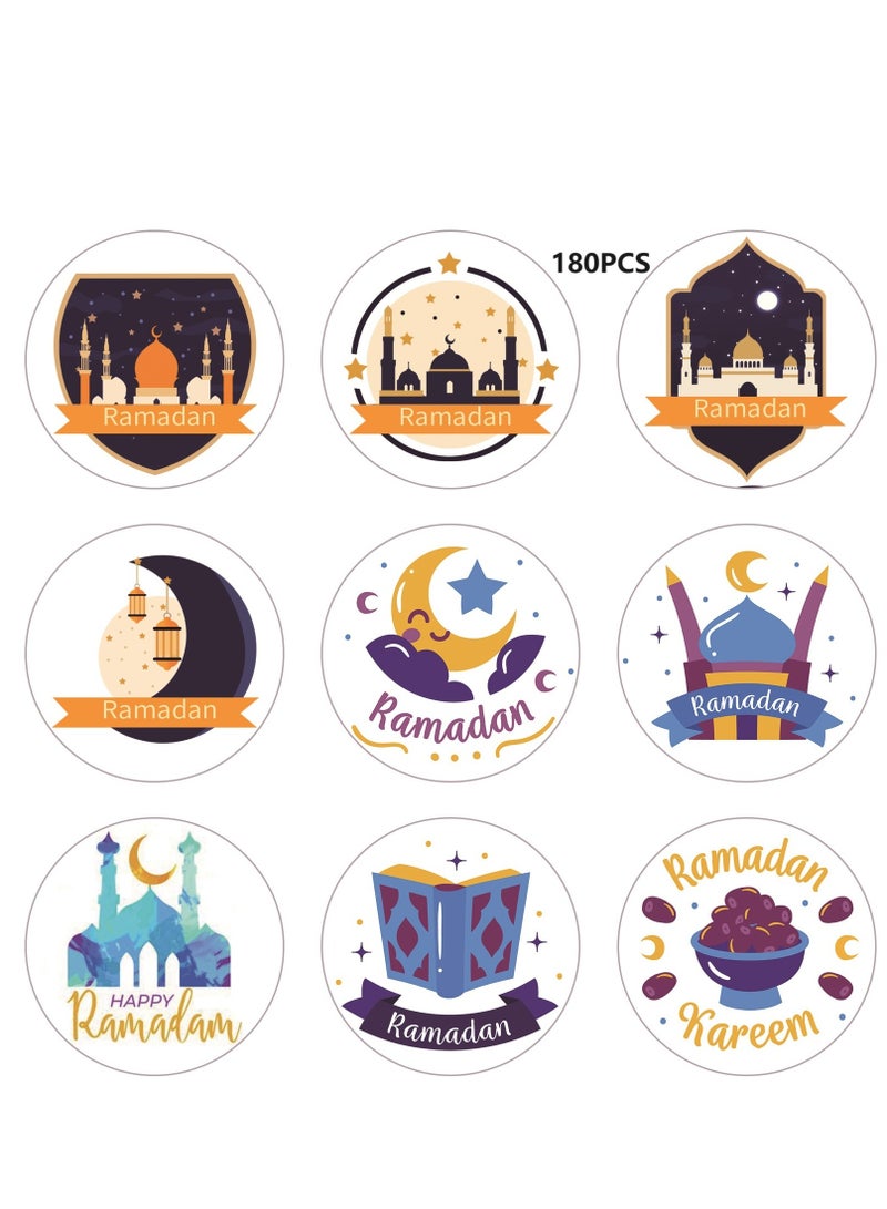 general 180 Pcs Eid Mubarak Stickers For Party Decorations Ramadan Sticker Kit Ramadan Kareem Labels For Eid Party Decorations