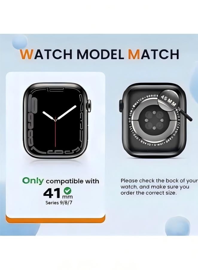 Protective Case Compatible with Apple Watch Series 9/8/7 41mm, Ultra-Thin Soft TPU Shockproof Watch Case - Image 2