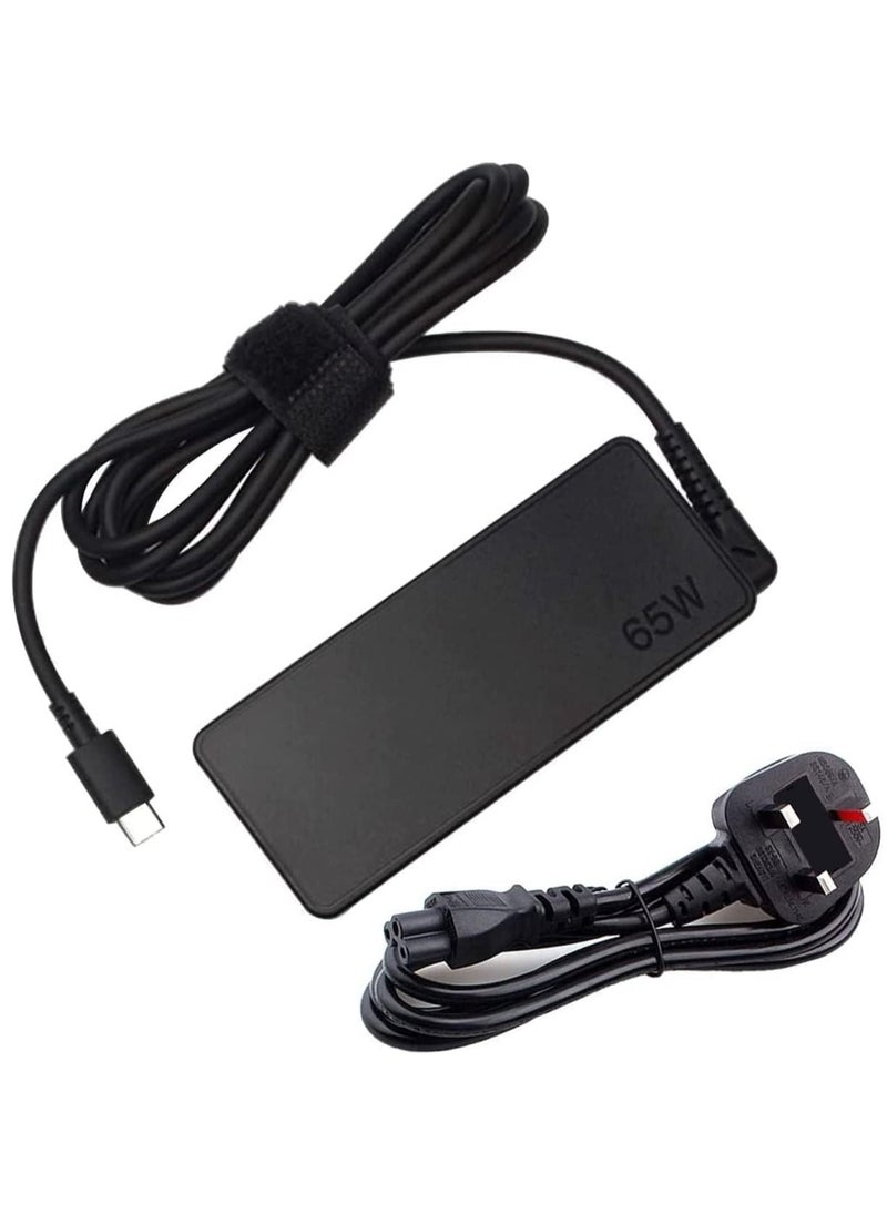 Ntech 65W/45W USB-C Laptop Power Adapter Charger For MacBook/Pro/ThinkPad/HP/Specter/Dell/XPS/13/Asus/ZenBook/Acer/Spin/7/HUAWEI/MaceBook/matebook/Laptop Power Adapter Spare Power Charger - Black  - Image 2