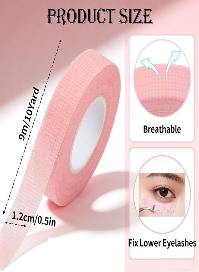 EKIND Eyelash Extension Tape Under Eye, Breathable Easy Tear Lower Isolation Patch for Lash Technicians Salon Makeup DIY Sticker (Non Woven Fabrics, Pink) ﻿ - Image 2
