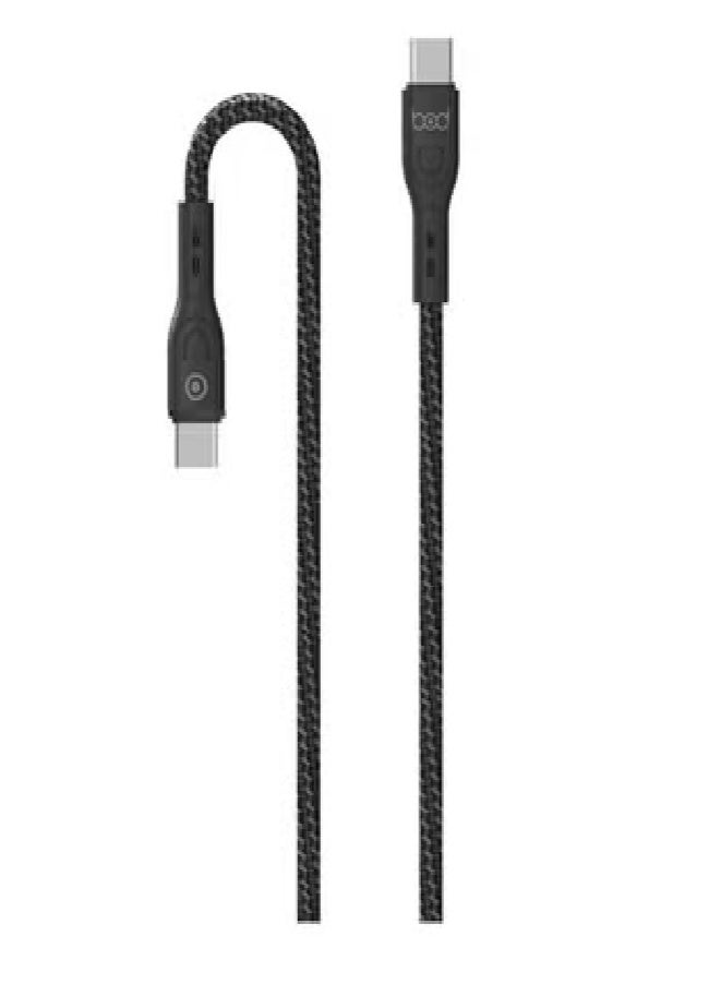 BOD Type-C to Type-C 60w Data Sync And Fast Charging Cable 1.2M Black - Image 2