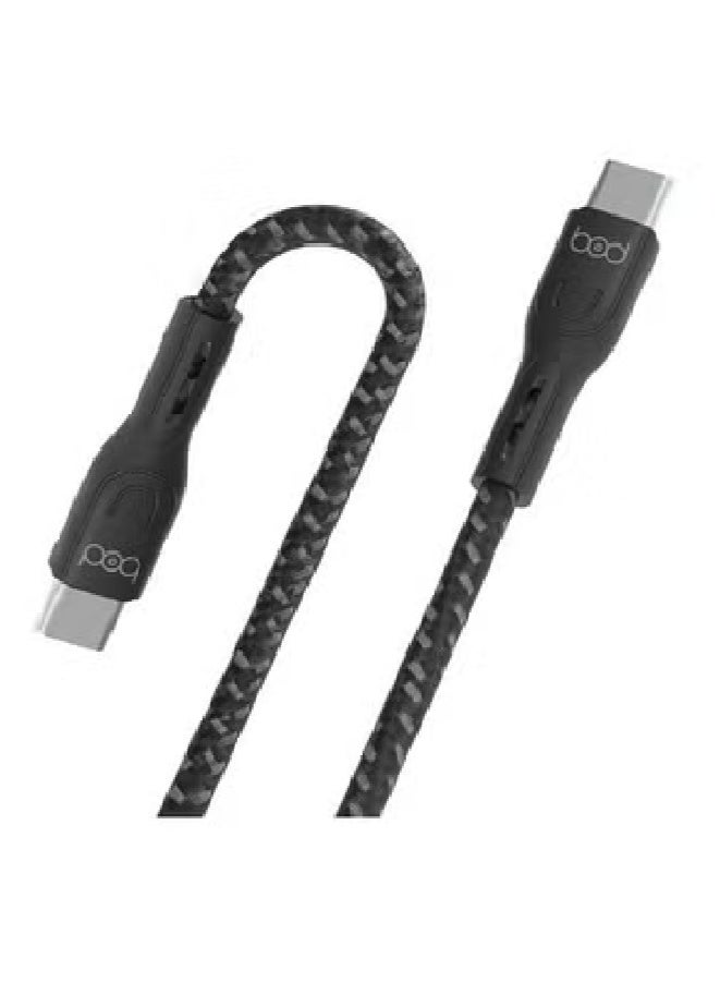 BOD Type-C to Type-C 60w Data Sync And Fast Charging Cable 1.2M Black - Image 1