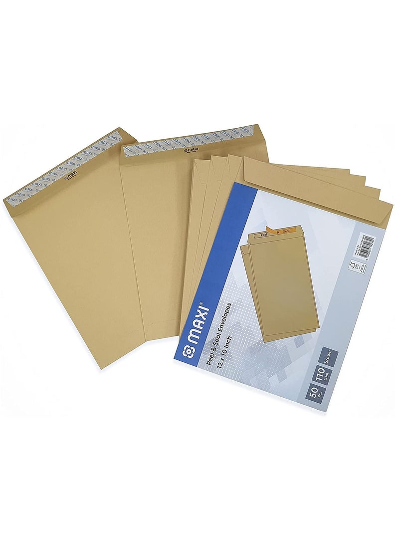 Maxi 50-Piece A4 Size Brown Envelopes - Image 1