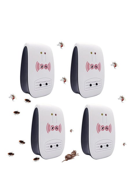 Ultrasonic Pest Repellent 4PCS 2 Mode Insect Repeller Plug in Electronic Pest Repeller for Insect Mice Mosquito Spider Rodent Roach Mosquitoes Repellent for Children and Pets' Safe