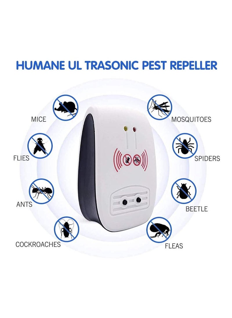 Ultrasonic Pest Repellent 4PCS 2 Mode Insect Repeller Plug in Electronic Pest Repeller for Insect Mice Mosquito Spider Rodent Roach Mosquitoes Repellent for Children and Pets' Safe