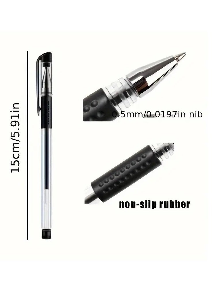B&B Blue Ink Gel Pens, 9 Pens + 45 Refill Tubes 0.5mm Fine Point Gel Pens Excellent for Home, Business and School  - Image 2