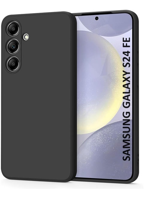 Case for Samsung Galaxy S24 FE Soft Silicone Gel Rubber Cover Shockproof Matte Finish Back Cover Inner Fabric Lining with Camera Protection Case for Samsung Galaxy S24 FE