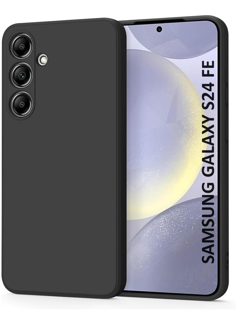 Case for Samsung Galaxy S24 FE Soft Silicone Gel Rubber Cover Shockproof Matte Finish Back Cover Inner Fabric Lining with Camera Protection Case for Samsung Galaxy S24 FE - Image 1