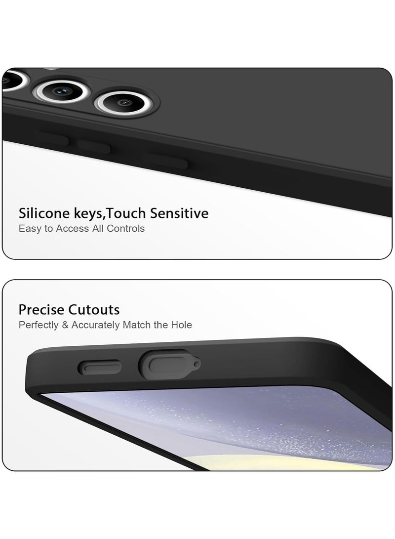 Case for Samsung Galaxy S24 FE Soft Silicone Gel Rubber Cover Shockproof Matte Finish Back Cover Inner Fabric Lining with Camera Protection Case for Samsung Galaxy S24 FE - Image 4