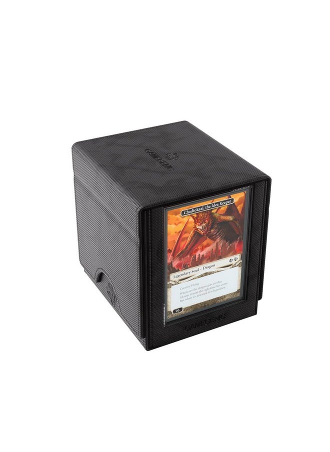 Gamegenic Gamegenic Sidekick Pro 100+ XL Convertible - Premium Deck Box with Secure Card Storage, UV Protected Slide Card Case, Display Top Card, Extra Token Drawer, Magnetic Closure, Black Color, Made  - Image 2