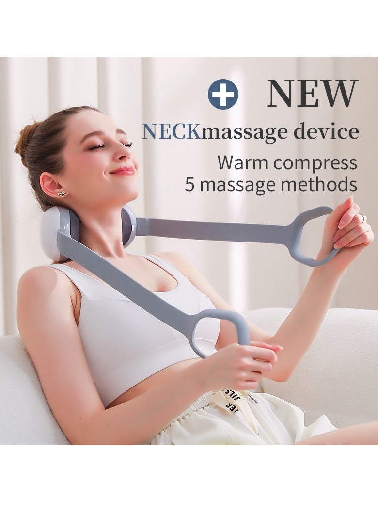 Cervical Massager Electric Kneading Clamp Neck Trapezius Massager Rechargeable Portable Kneading Heating Neck and Shoulder Massager Neck Massager 3D Shiatsu Neck Massager, Heats Neck, Shoulders, Back - Image 2