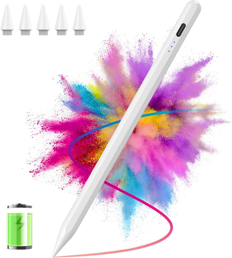 هوت لايف قلم لأجهزة iPad الجيل العاشر والتاسع، شحن أسرع لقلم Apple iPad مع رفض راحة اليد، متوافق مع (2018-2022) iPad Pro 11"/12.9"، iPad Mini 6/5 الجيل، iPad Air 3-5، iPad 6-10 - Image 1